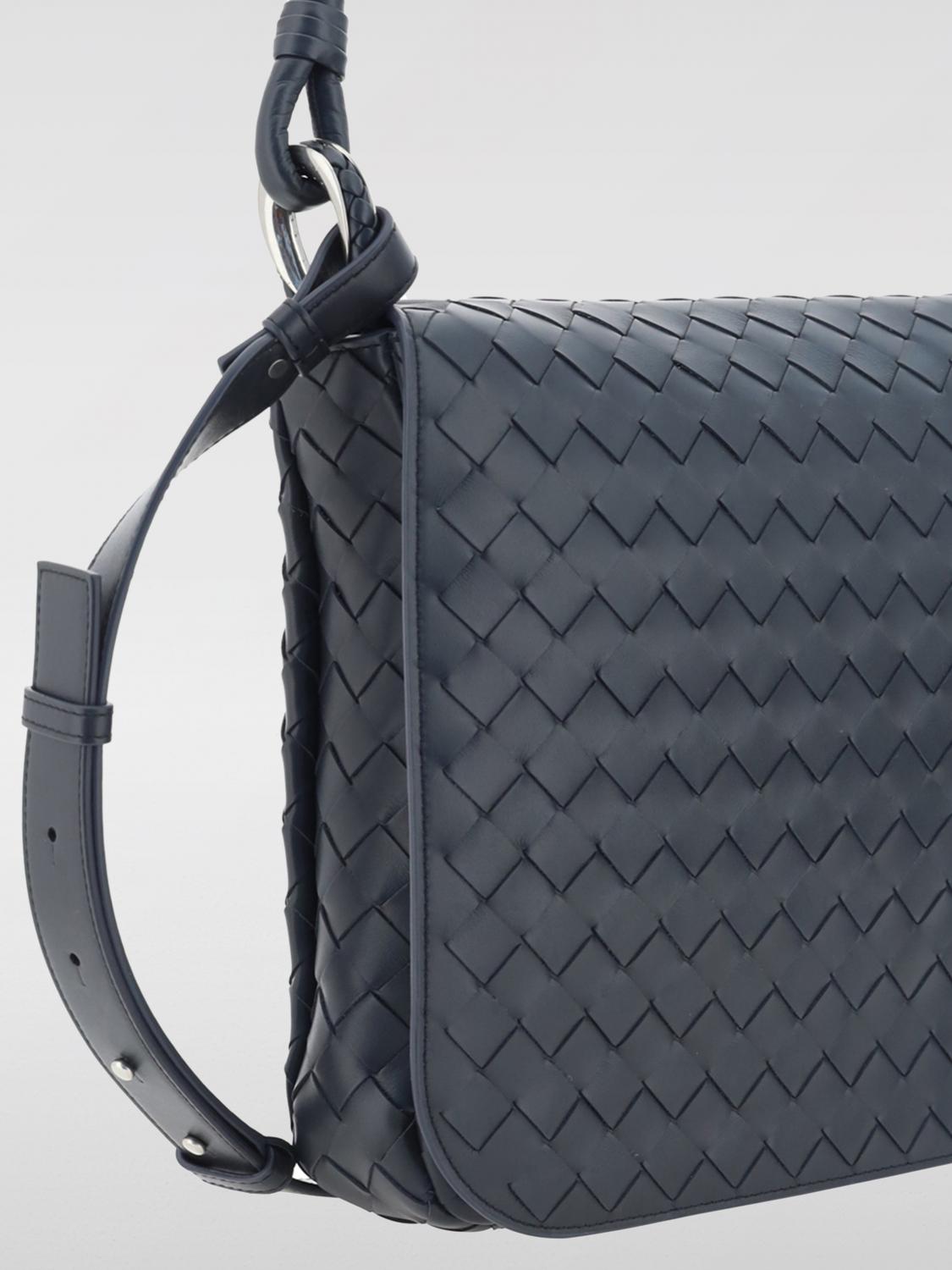 BOTTEGA VENETA BORSA A TRACOLLA: Borsa Messenger Swing Bottega Veneta in pelle intrecciata , Nero 1 - Img 3