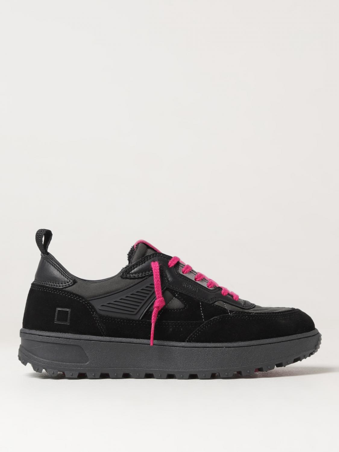 D.A.T.E. SNEAKERS: Sneakers Kdue D.A.T.E. in camoscio e nylon , Nero - Img 1