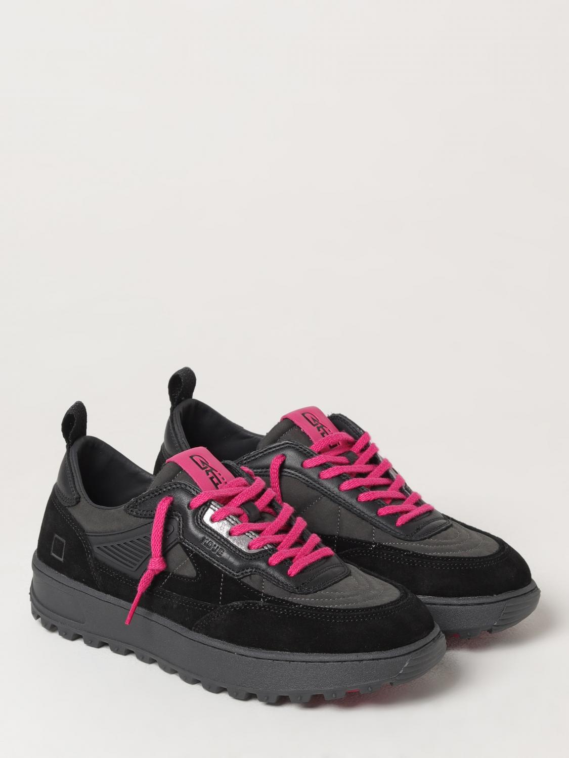 D.A.T.E. SNEAKERS: Sneakers Kdue D.A.T.E. in camoscio e nylon , Nero - Img 2