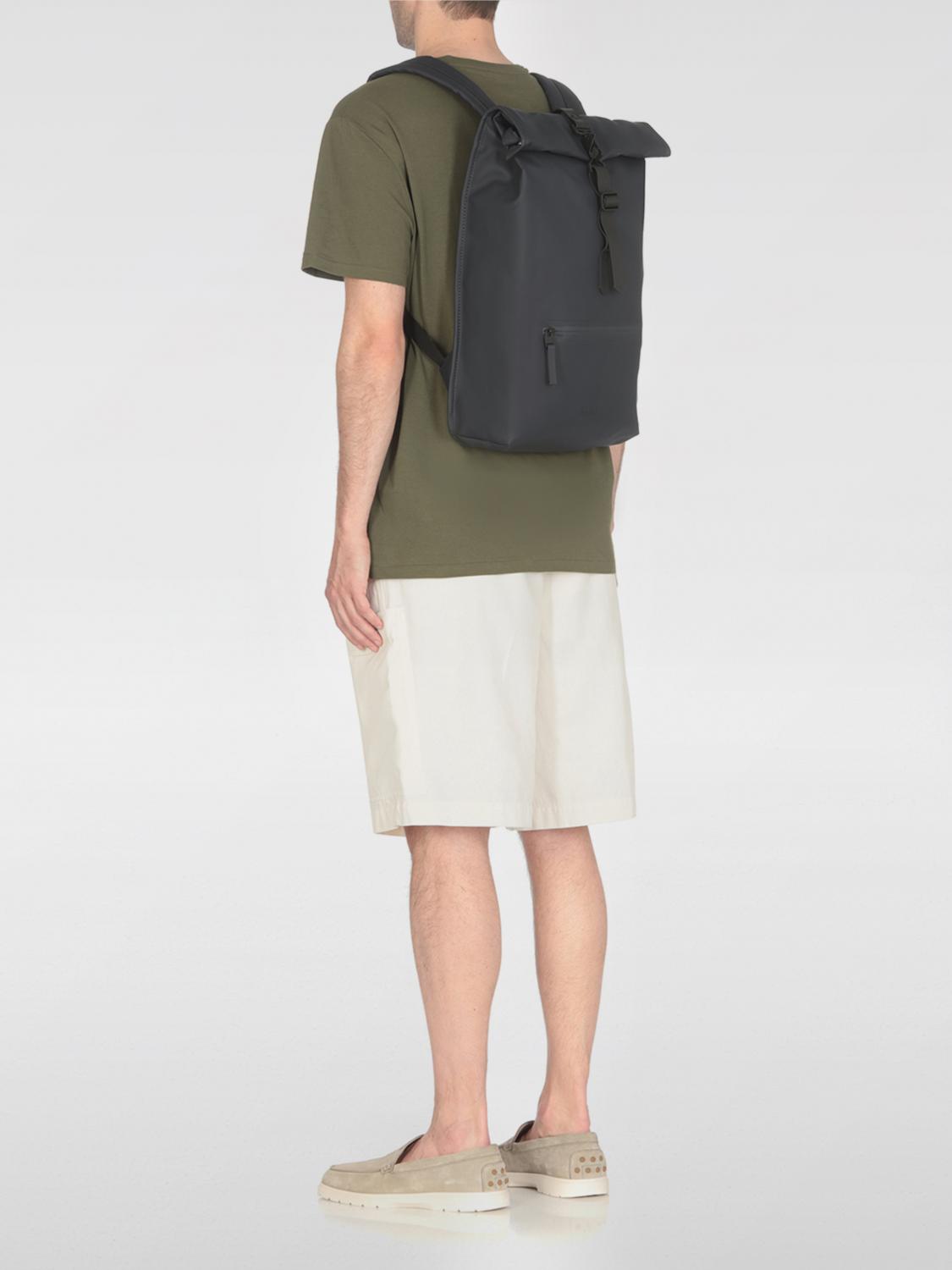RAINS ZAINO: Zaino Rolltop Rucksack Rains impermeabile in tessuto gommato , Blue - Img 2