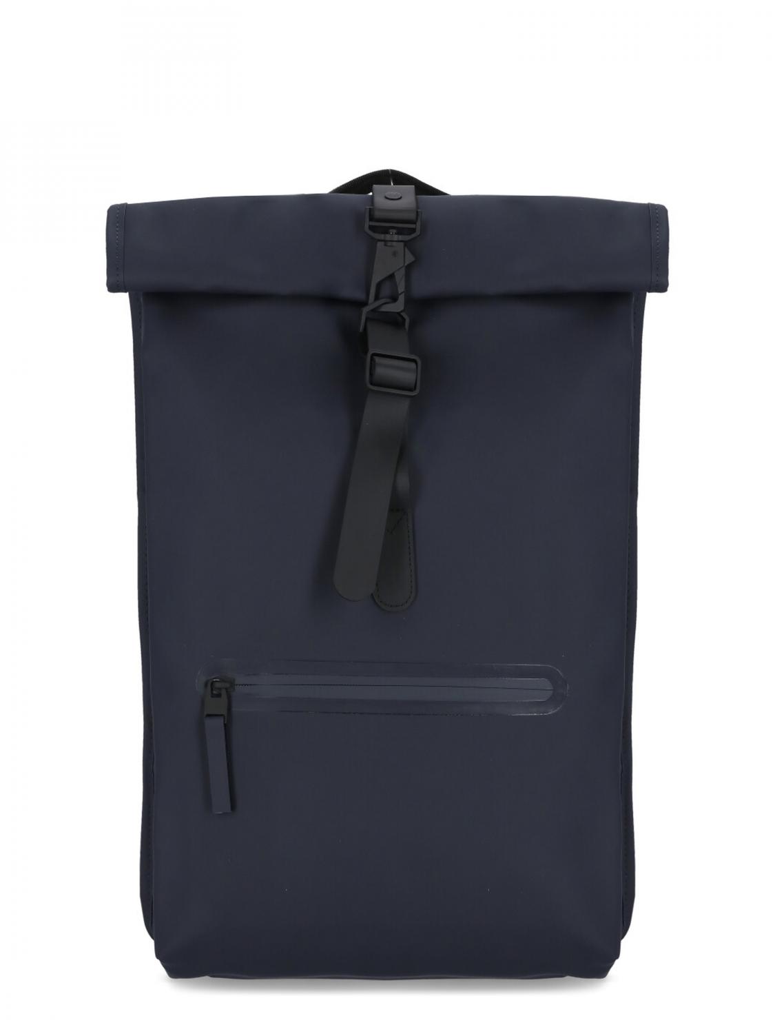 RAINS ZAINO: Zaino Rolltop Rucksack Rains impermeabile in tessuto gommato , Blue - Img 6