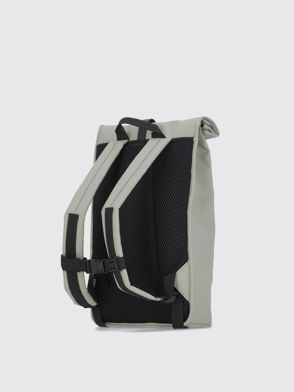 RAINS ZAINO: Zaino Rolltop Rucksack Rains impermeabile in tessuto gommato , Verde - Img 4