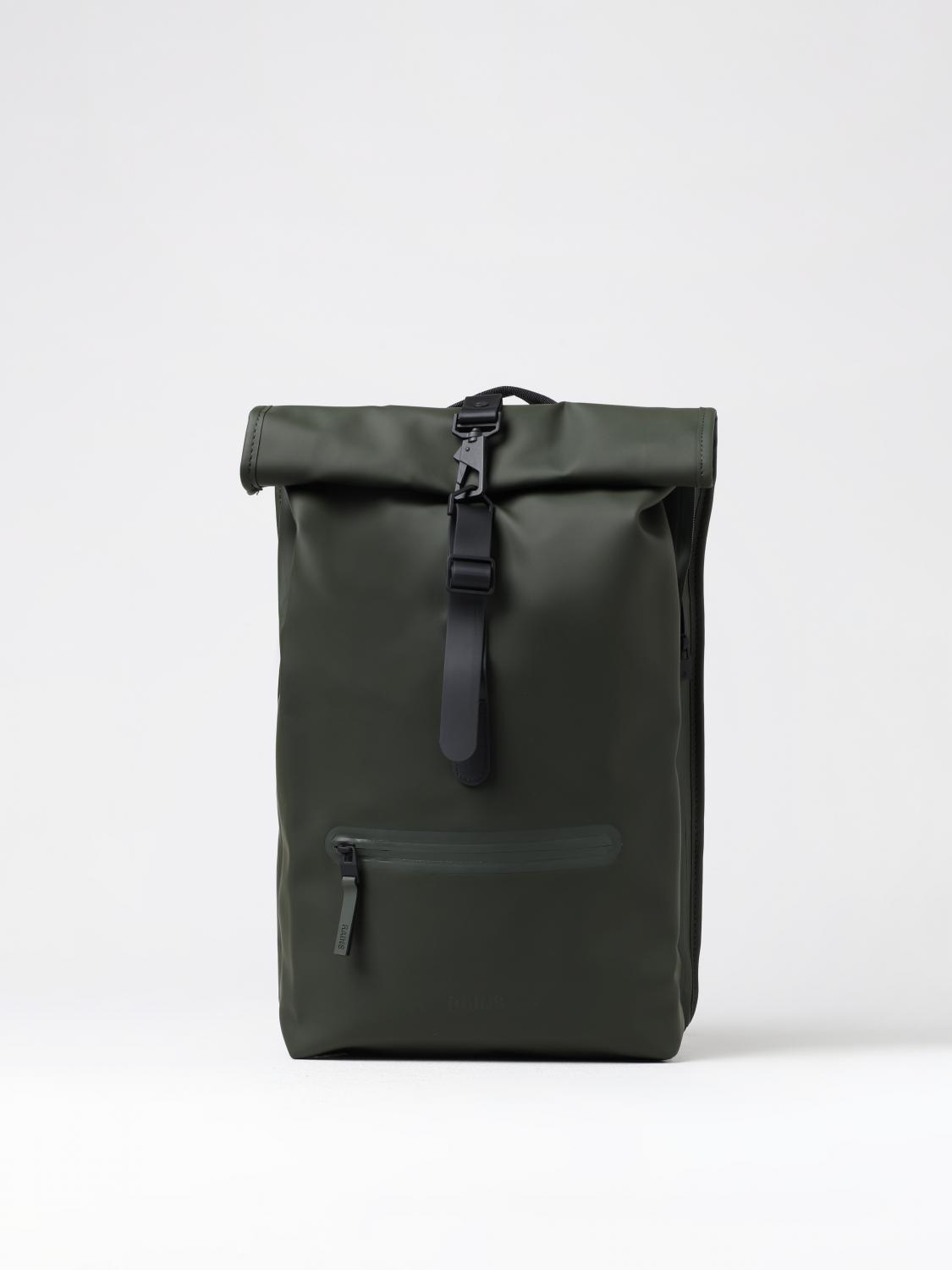 RAINS ZAINO: Zaino Rolltop Rucksack Rains impermeabile in tessuto gommato , Militare - Img 1