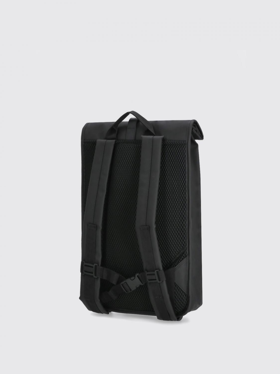 RAINS ZAINO: Zaino Rolltop Rucksack Rains impermeabile in tessuto gommato , Nero 1 - Img 3