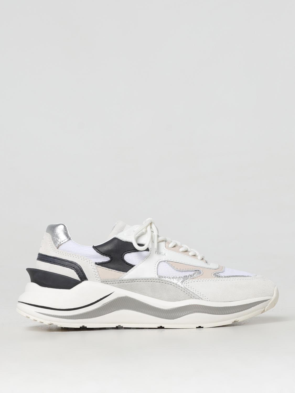 D.A.T.E. SNEAKERS: Sneakers Fuga D.A.T.E. in pelle e mesh , Bianco - Img 1