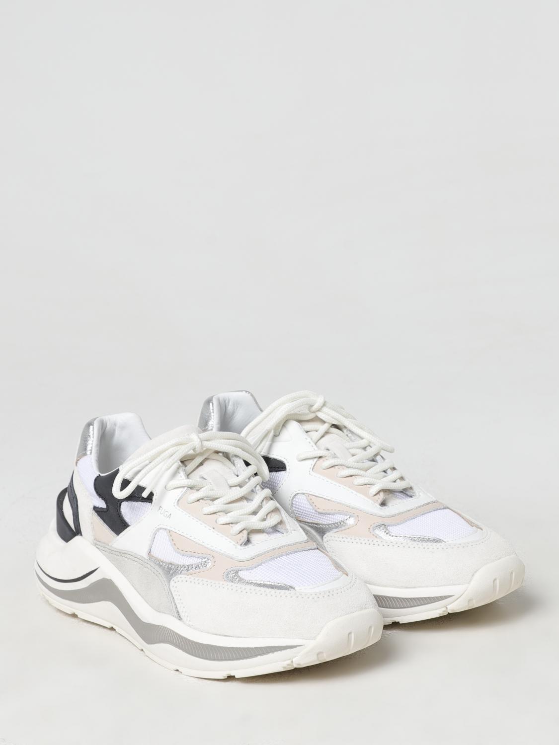 D.A.T.E. SNEAKERS: Sneakers Fuga D.A.T.E. in pelle e mesh , Bianco - Img 2