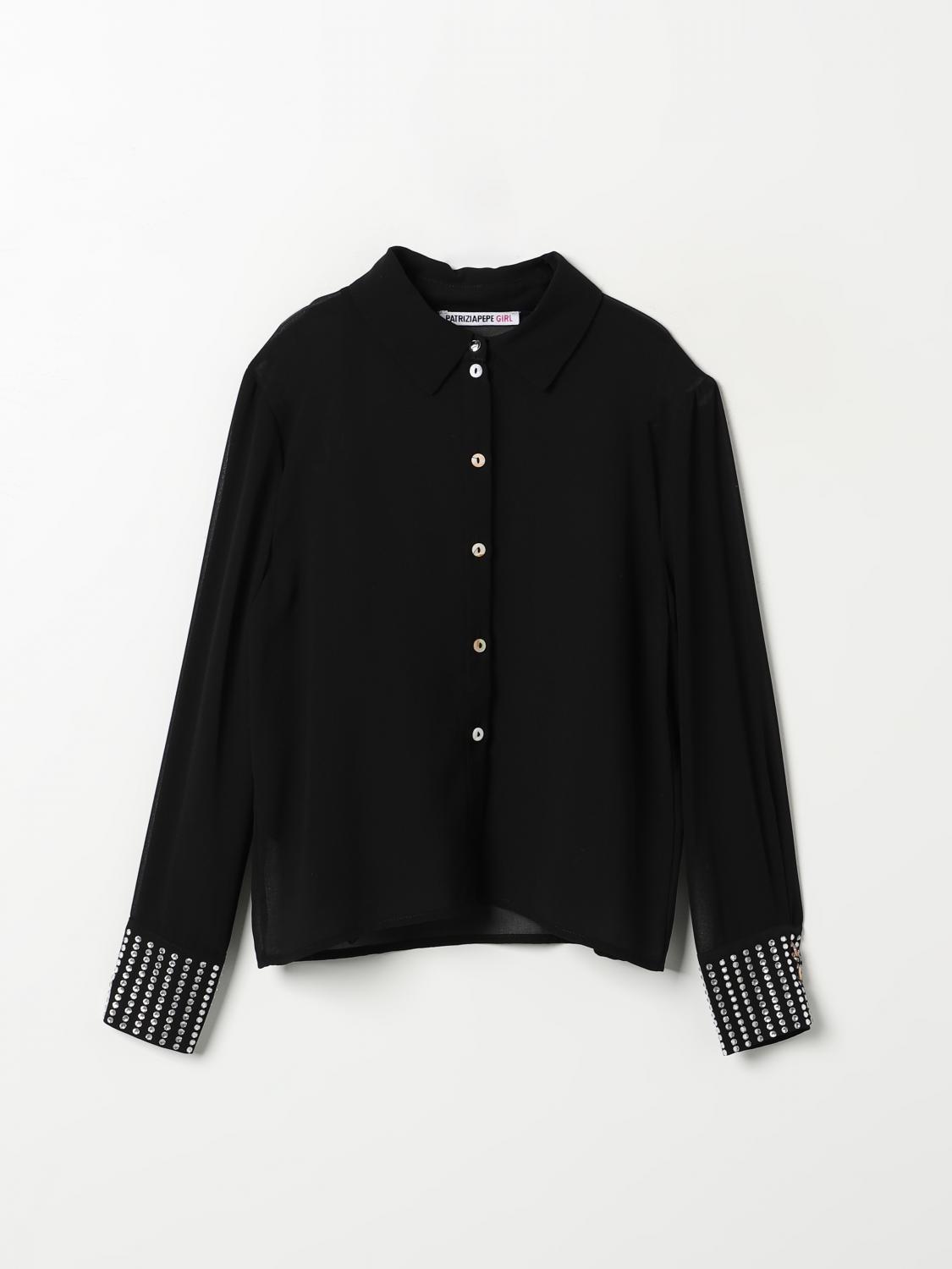 PATRIZIA PEPE SHIRT: Shirt kids Patrizia Pepe, Black - Img 1