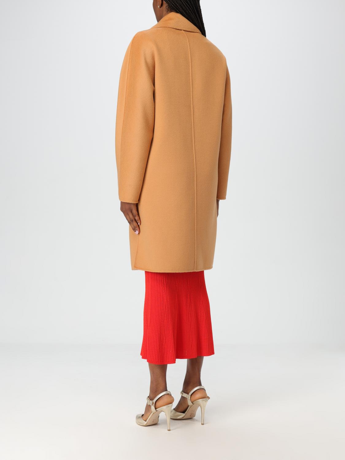 PATRIZIA PEPE COAT: Coat woman Patrizia Pepe, Camel - Img 2