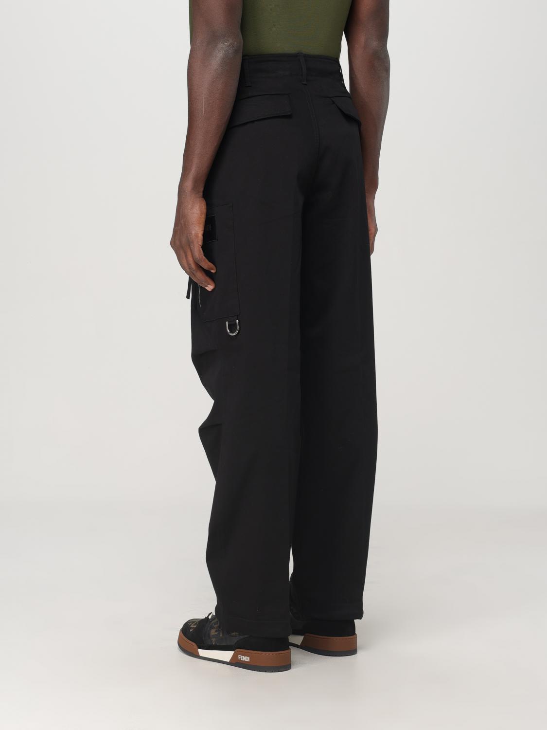 FENDI PANTS: Pants men Fendi, Black - Img 3