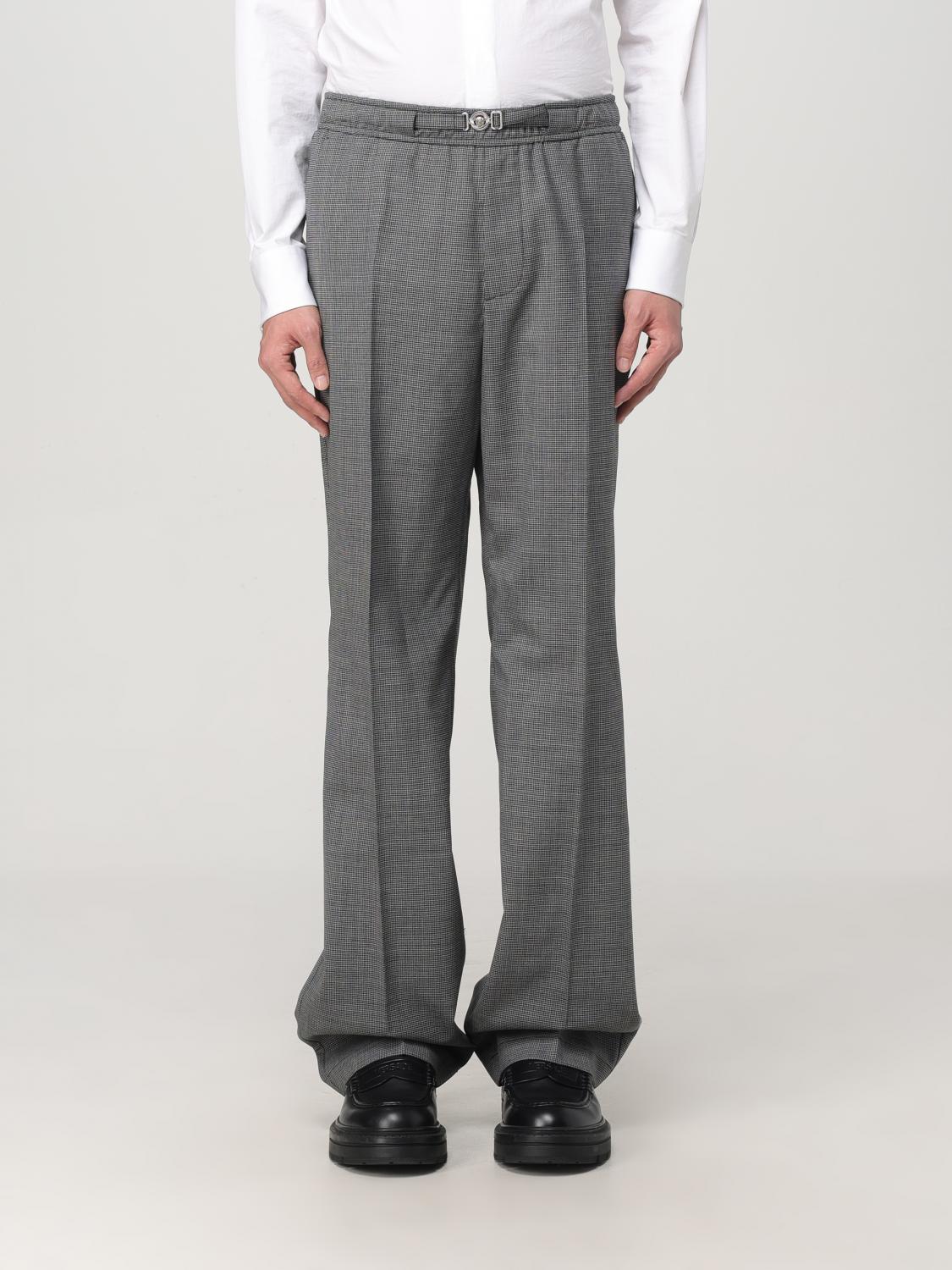 VERSACE PANTS: Pants men Versace, Charcoal - Img 1