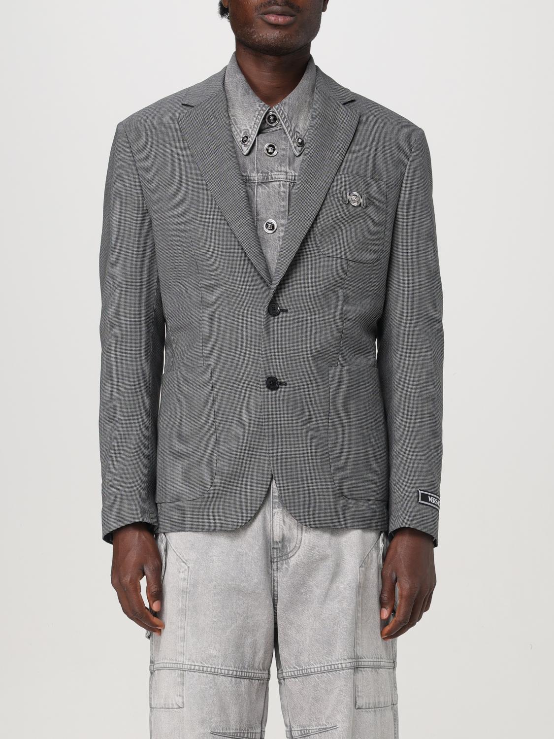 VERSACE BLAZER: Blazer men Versace, Charcoal - Img 1