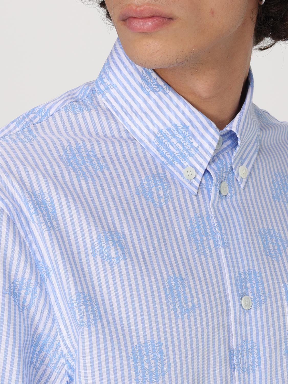 VERSACE SHIRT: Shirt men Versace, Gnawed Blue - Img 5