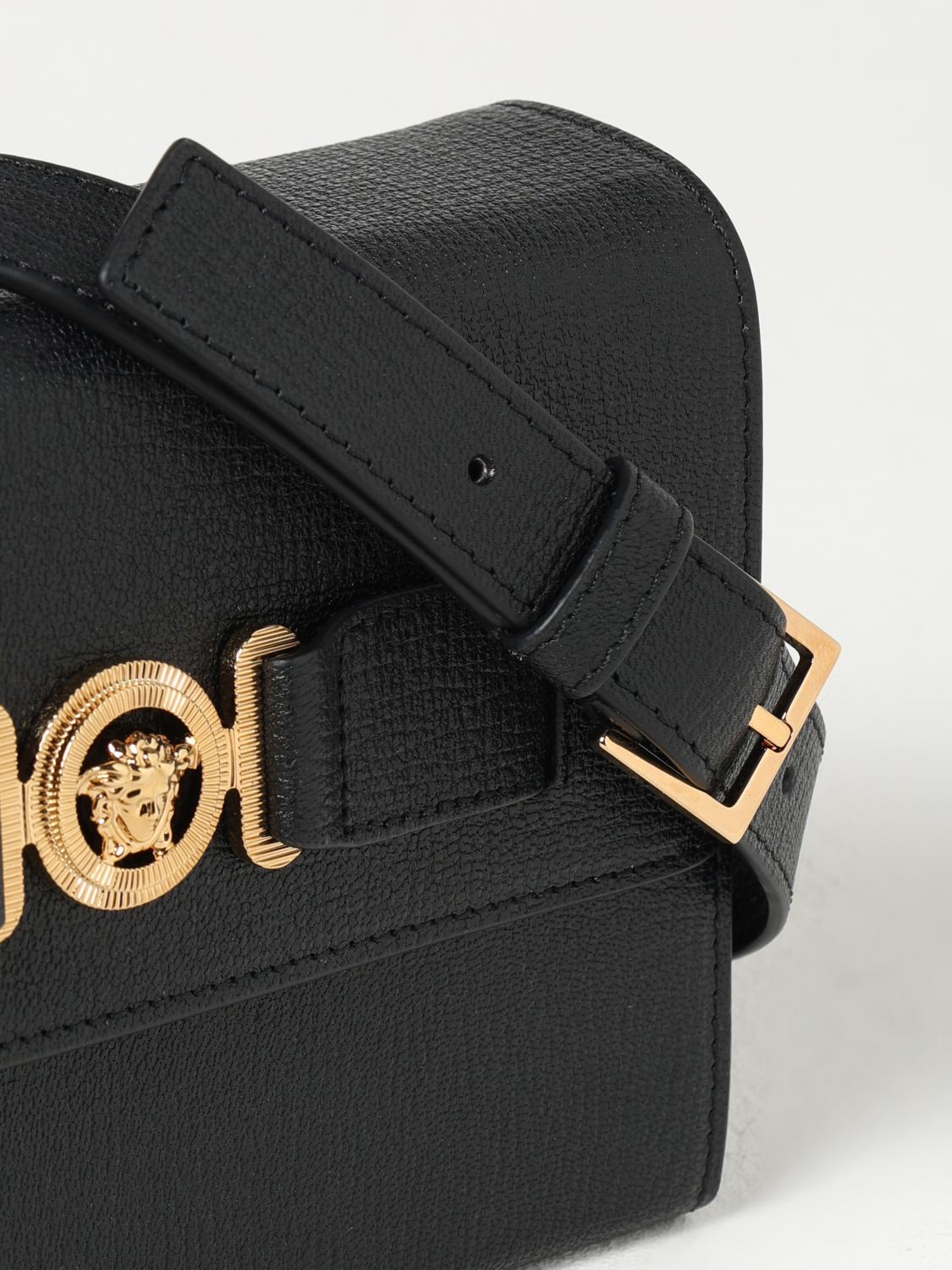 VERSACE BORSA: Borsa Versace in pelle a grana , Nero - Img 4