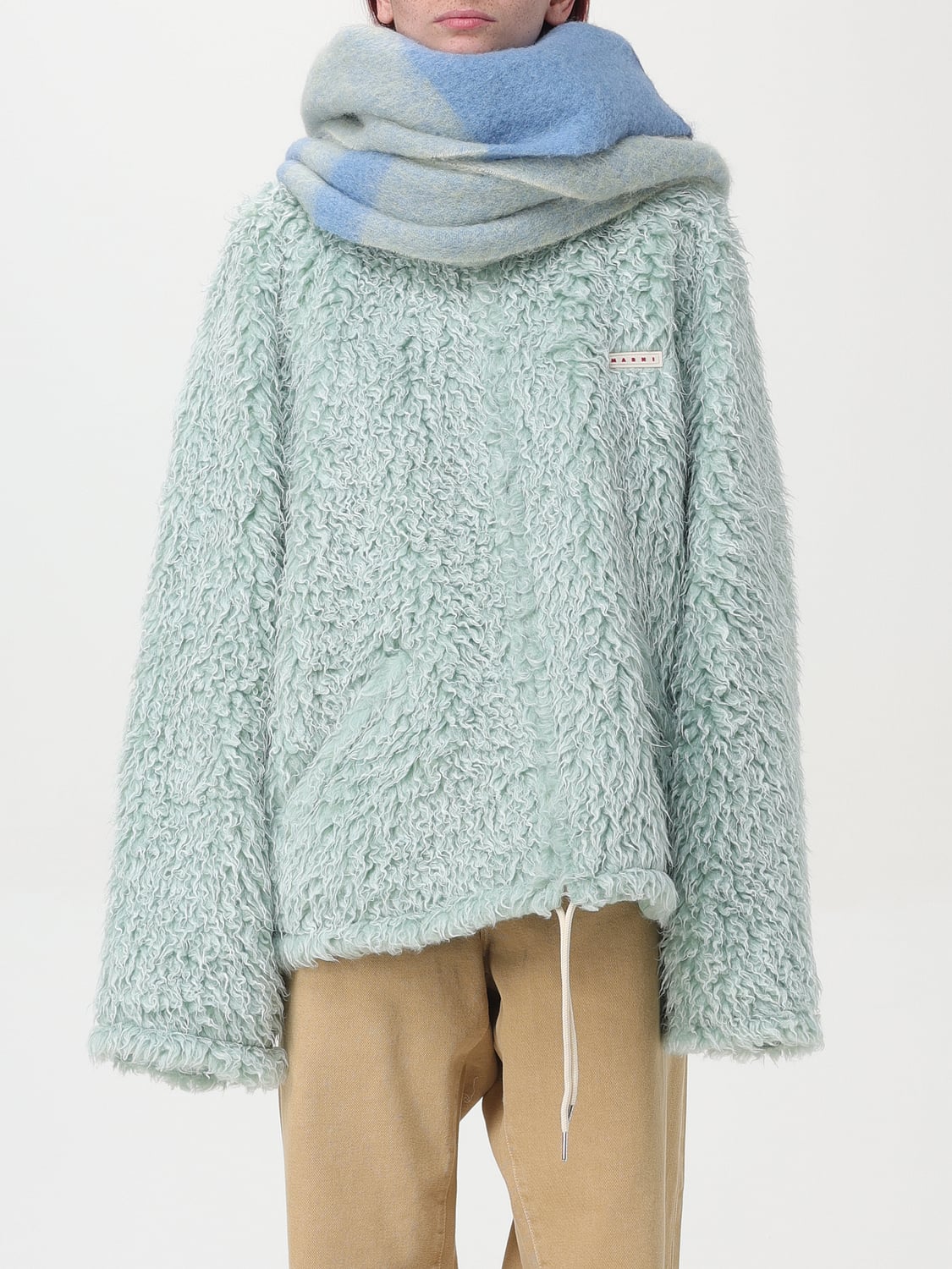 MARNI ÉCHARPE: écharpe femme Marni, Bleu Azur - Img 2