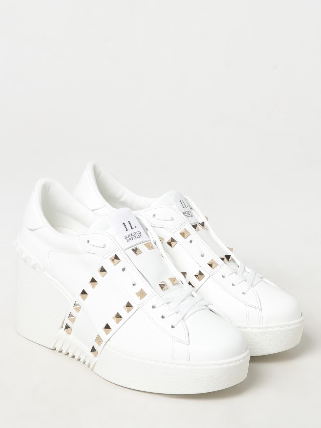 VALENTINO GARAVANI KEILABSATZ SCHUHE: Sneakers damen Valentino Garavani, Weiß - Img 2