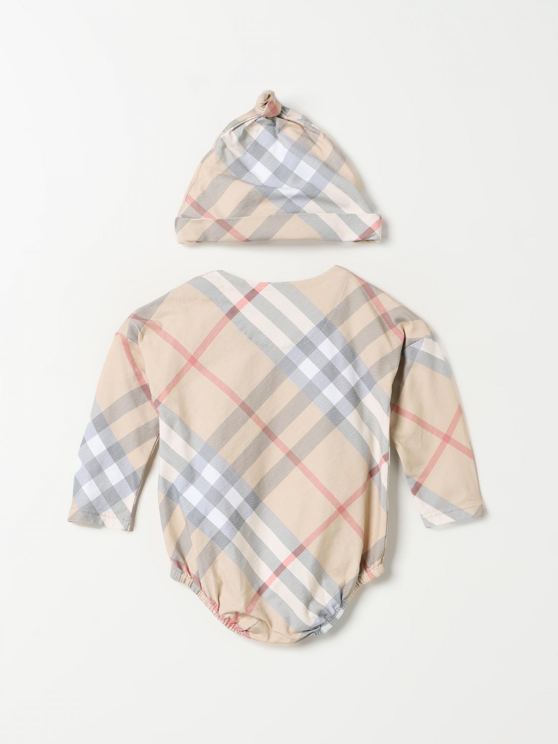 BURBERRY ENSEMBLE: Ensemble enfant Burberry Kids, Taupe - Img 2