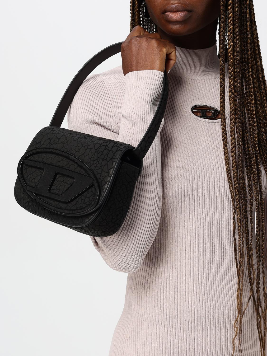 DIESEL BORSA MINI: Borsa 1DR Diesel in pelle arida , Nero - Img 2