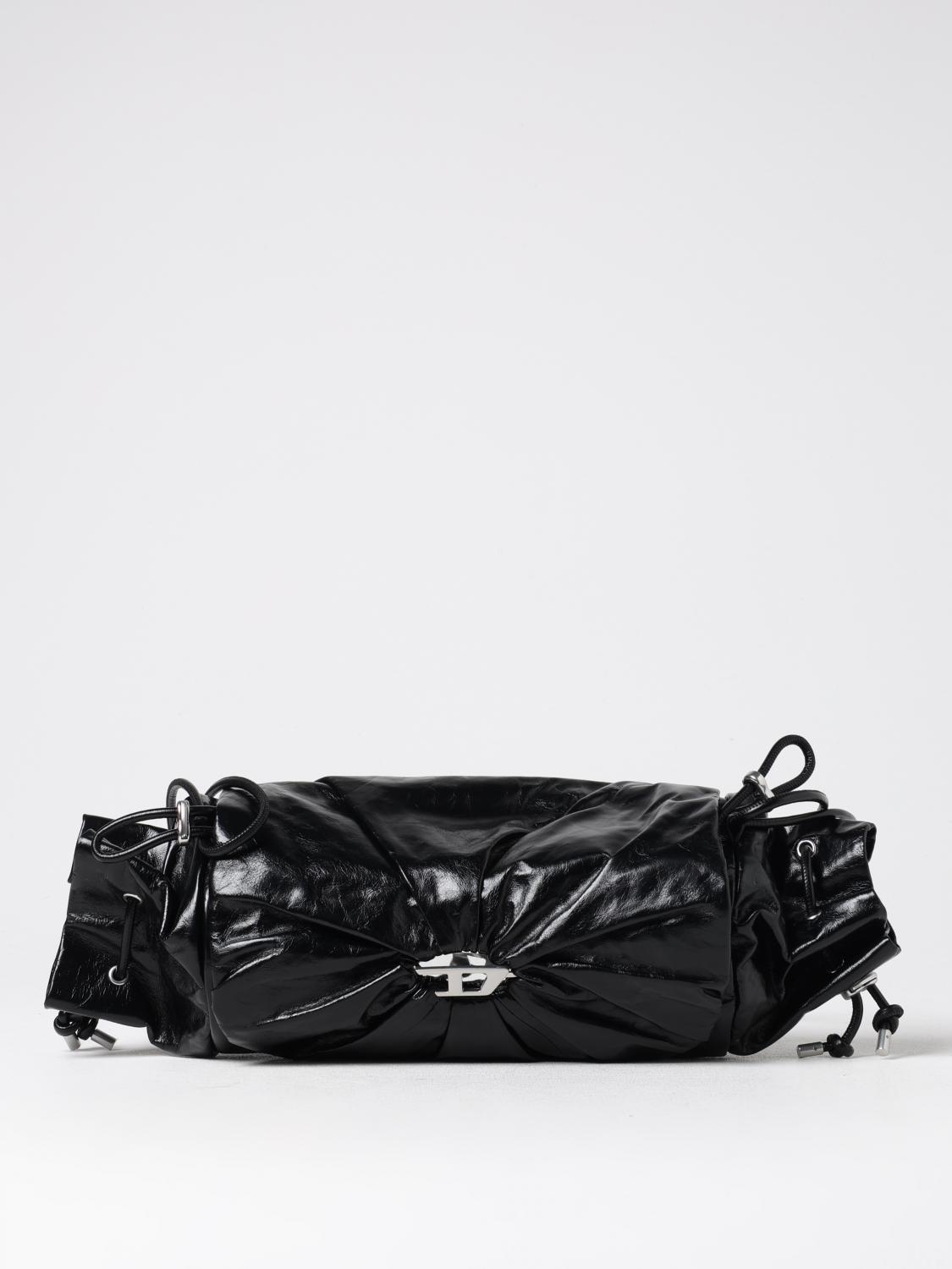 DIESEL BORSA A SPALLA: Borsa Scrunch-D Diesel in nappa , Nero - Img 1