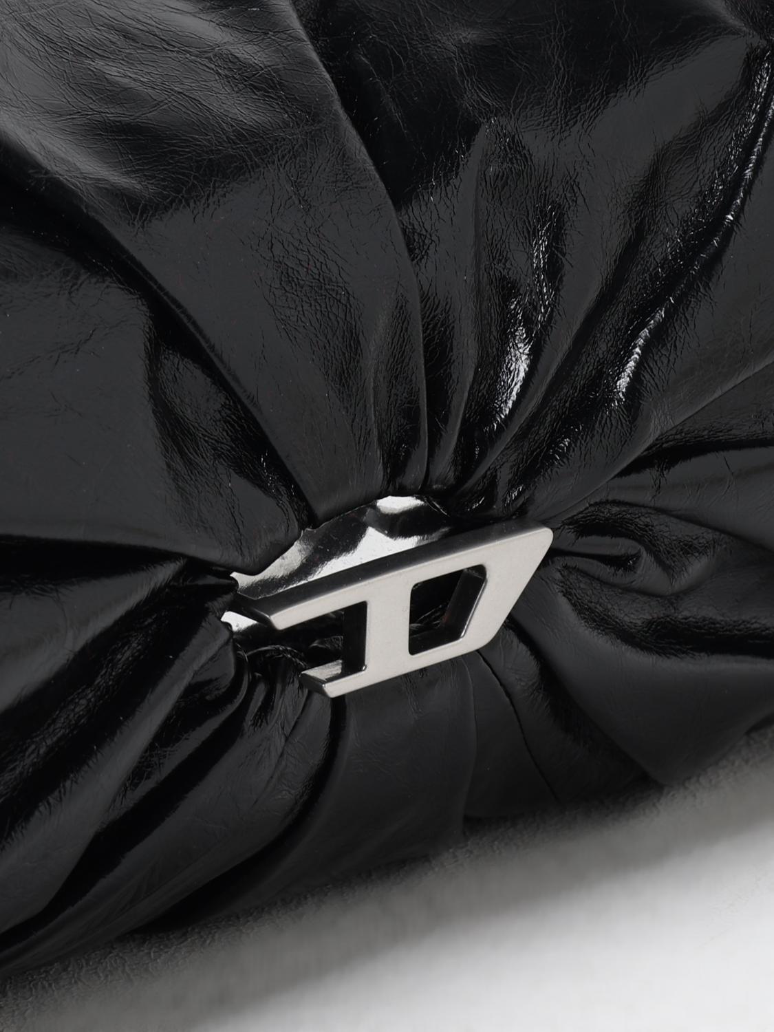 DIESEL BORSA A SPALLA: Borsa Scrunch-D Diesel in nappa , Nero - Img 4