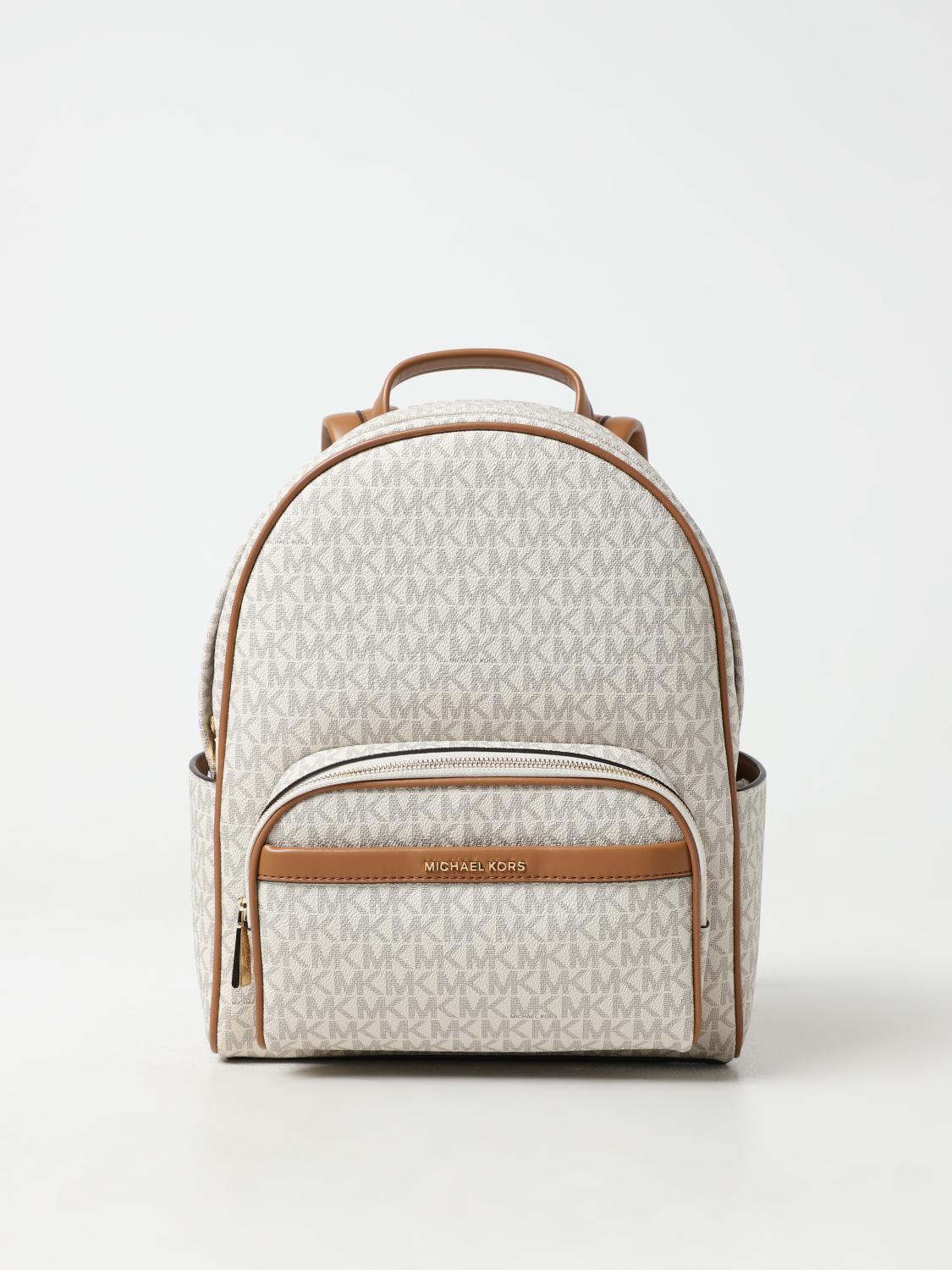 Michael Kors Cream MK Monogram Drawstring Backpack with Brown Trim Amazon.com | Michael Kors Dallas Medium Signature Logo  main image 4