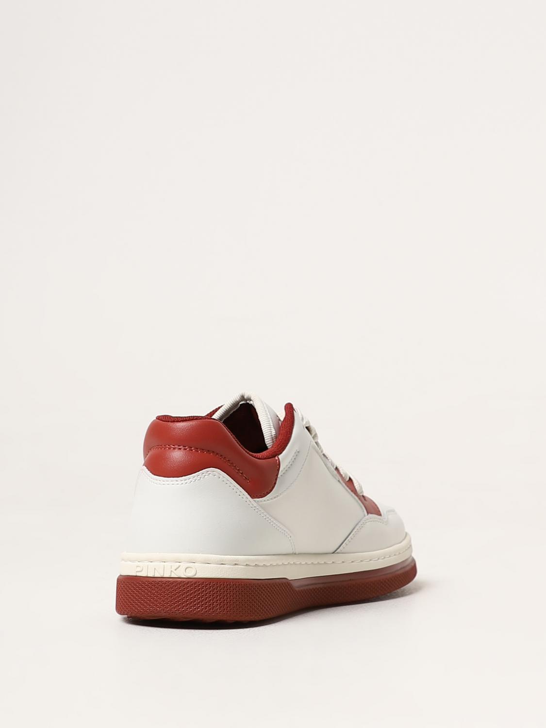 PINKO SNEAKERS: Sneakers Mandy Pinko in pelle , Bianco 2 - Img 3