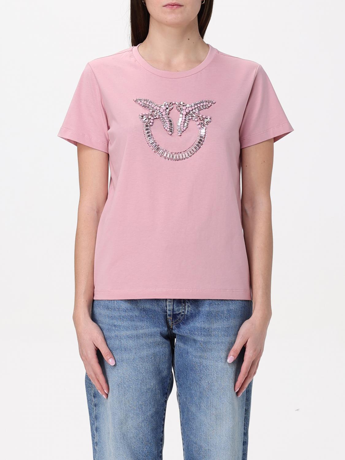 Giglio T-shirt Love Birds Pinko in cotone