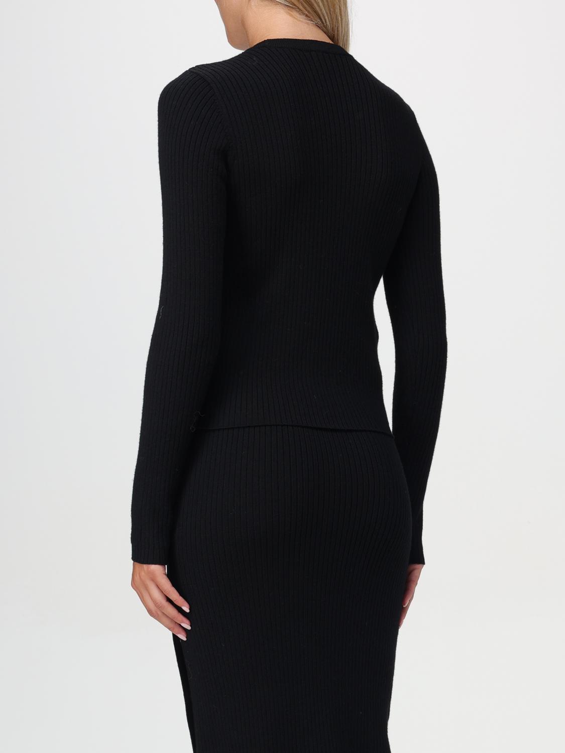 PINKO MAGLIA: Maglia basic Pinko in lana a coste, Nero - Img 2