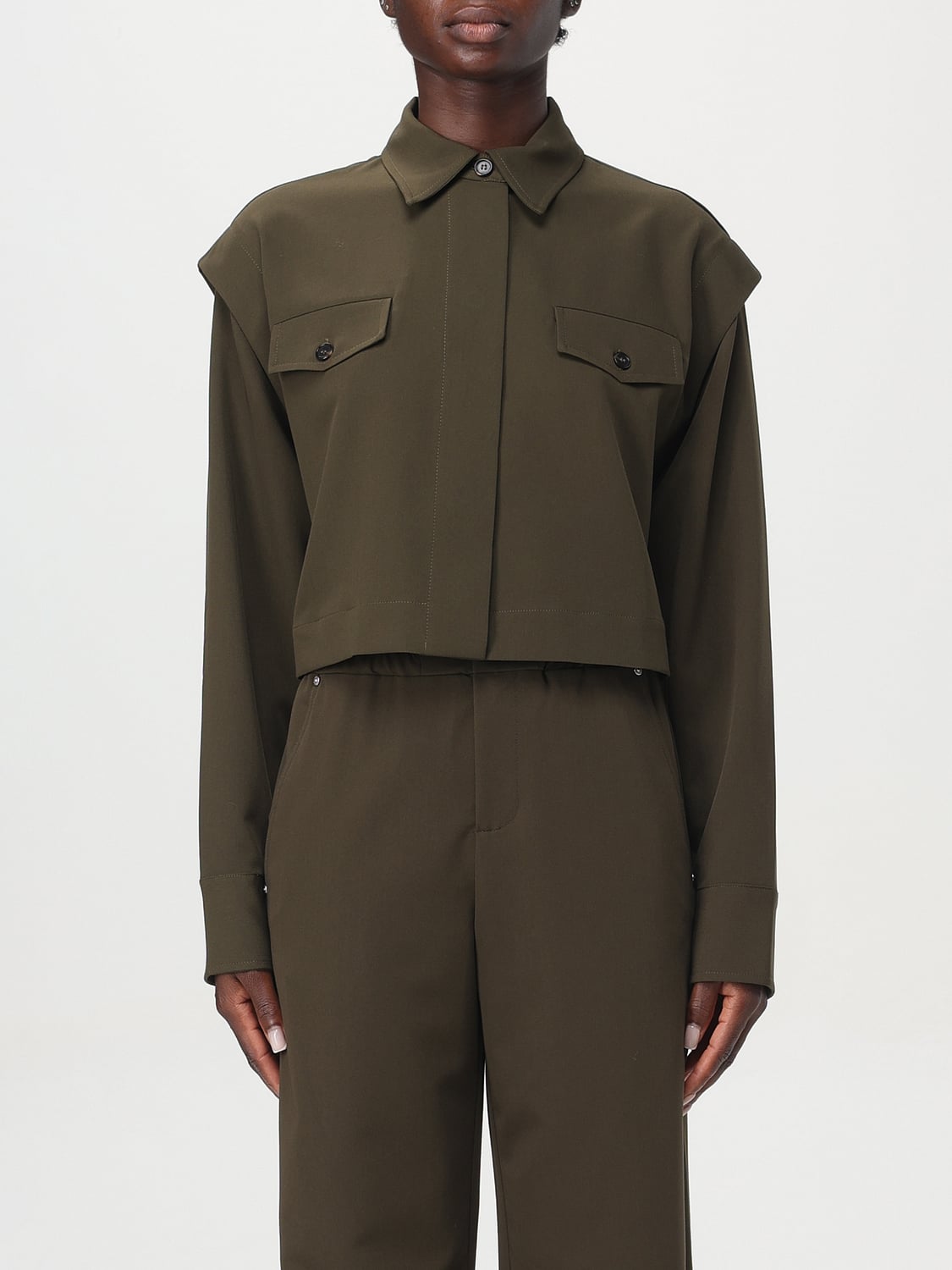 PINKO CAMICIA: Camicia Pinko in viscosa , Militare - Img 1