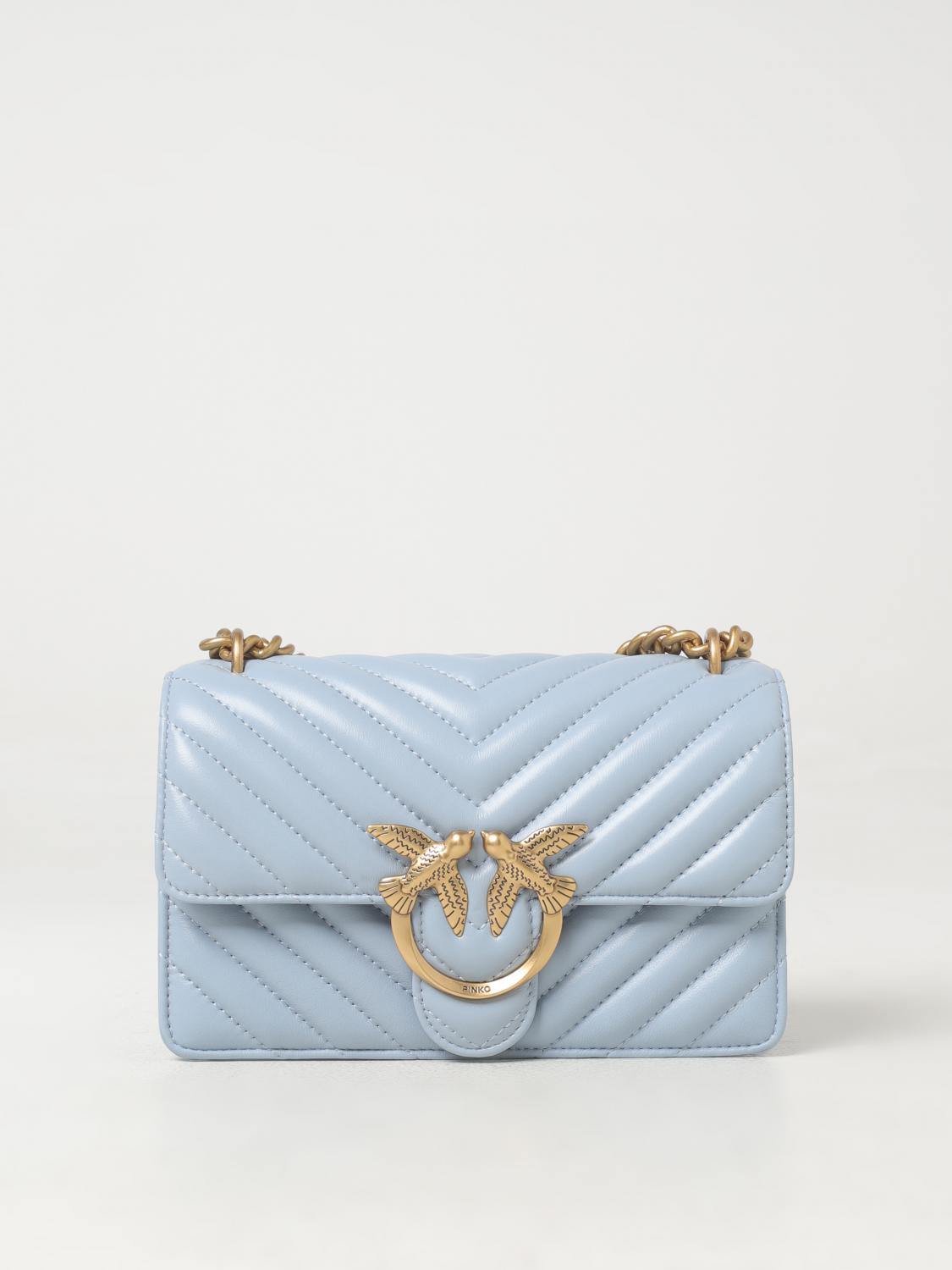 PINKO MINI BOLSO: Bolso de hombro mujer Pinko, Azul Claro - Img 1