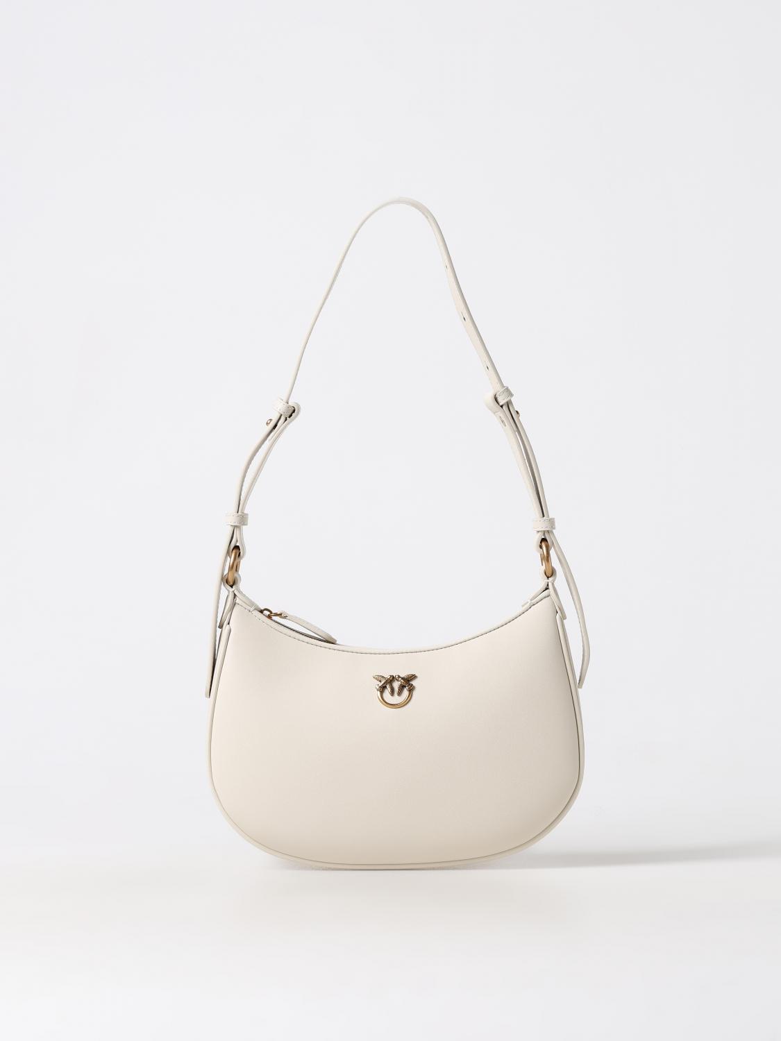 PINKO BORSA A SPALLA: Borsa Pinko in pelle , Bianco - Img 1