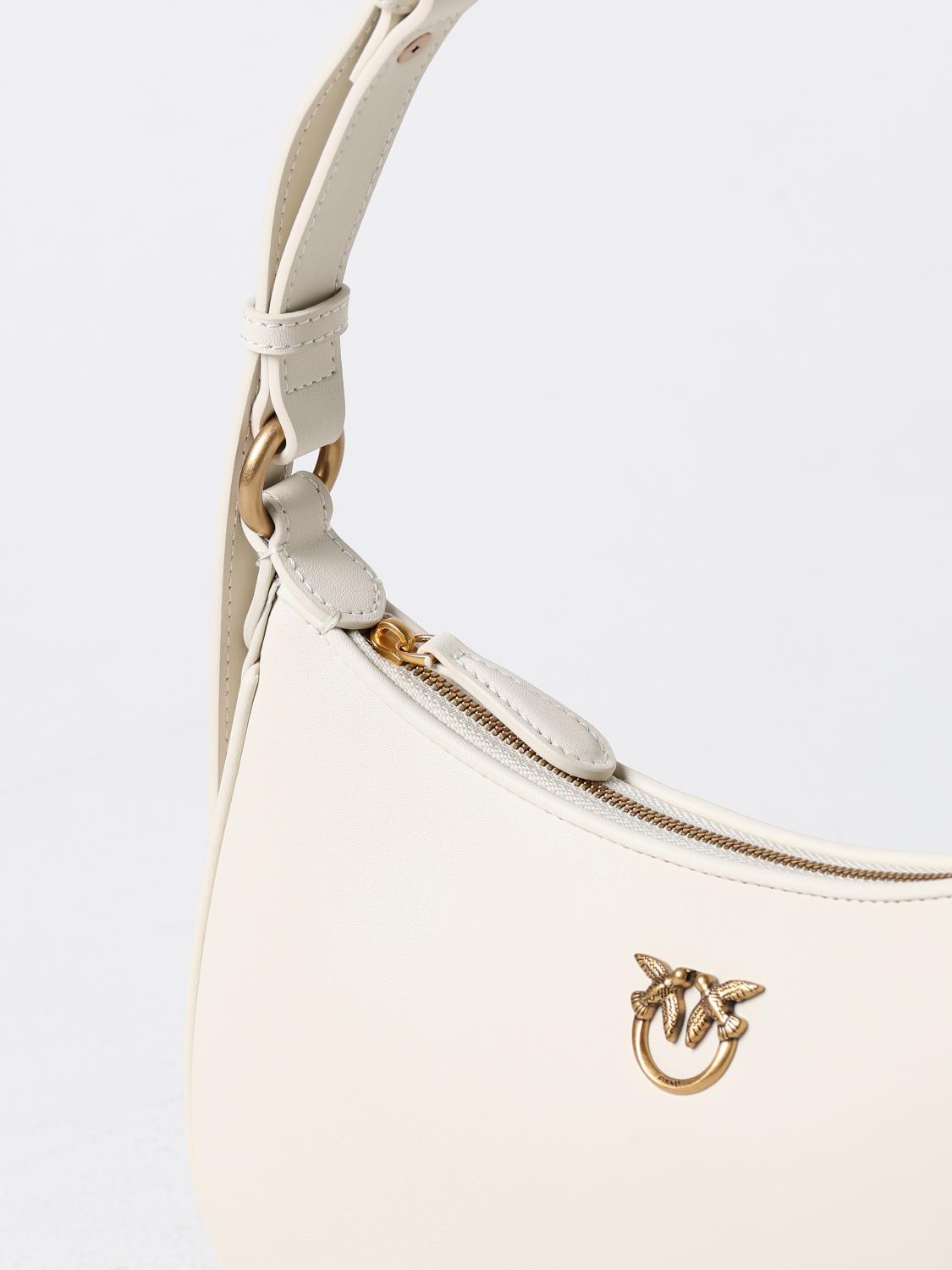 PINKO BORSA A SPALLA: Borsa Pinko in pelle , Bianco - Img 3