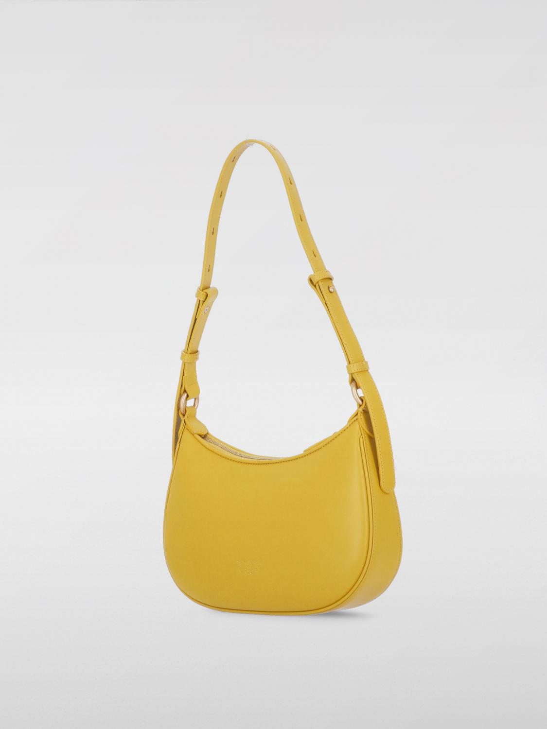 PINKO BORSA A SPALLA: Borsa Pinko in pelle , Giallo - Img 3