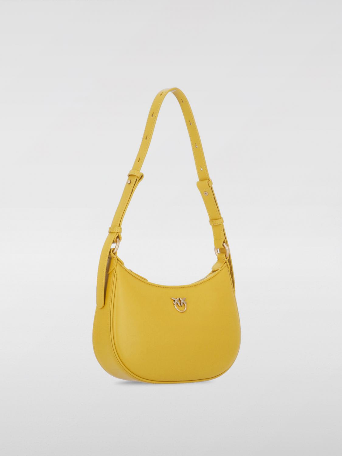 PINKO BORSA A SPALLA: Borsa Pinko in pelle , Giallo - Img 4