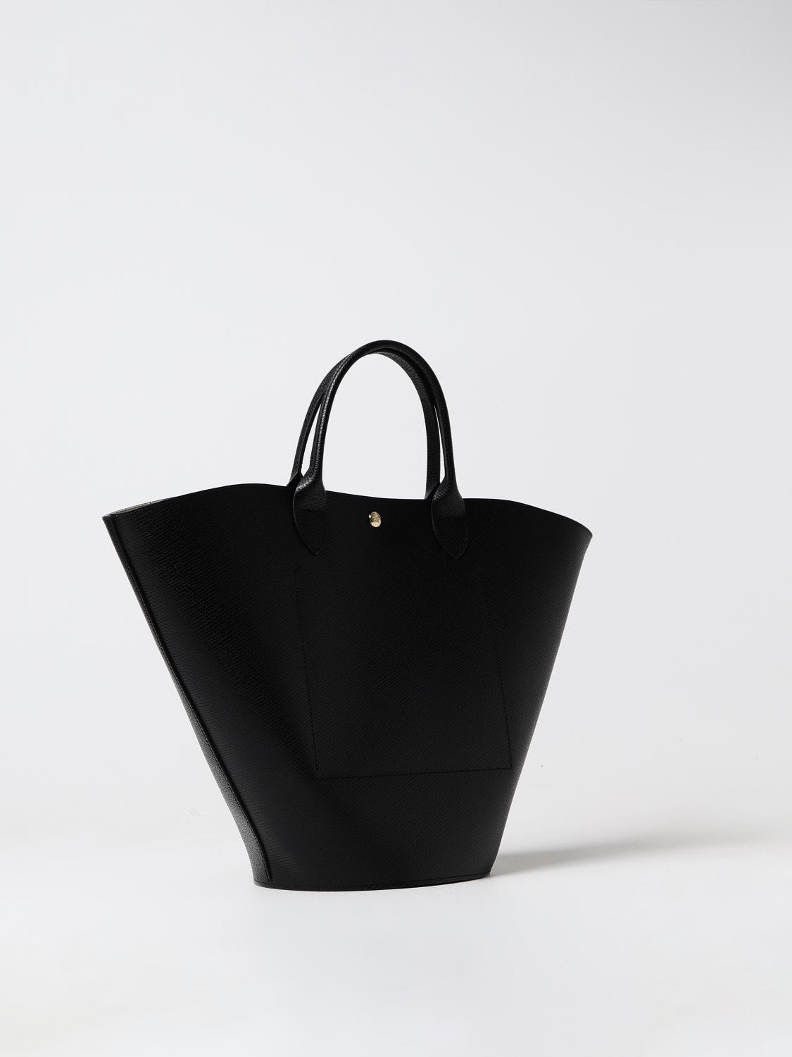 LONGCHAMP BORSA A MANO: Borsa shopping XL Épure Longchamp in pelle, Nero - Img 2