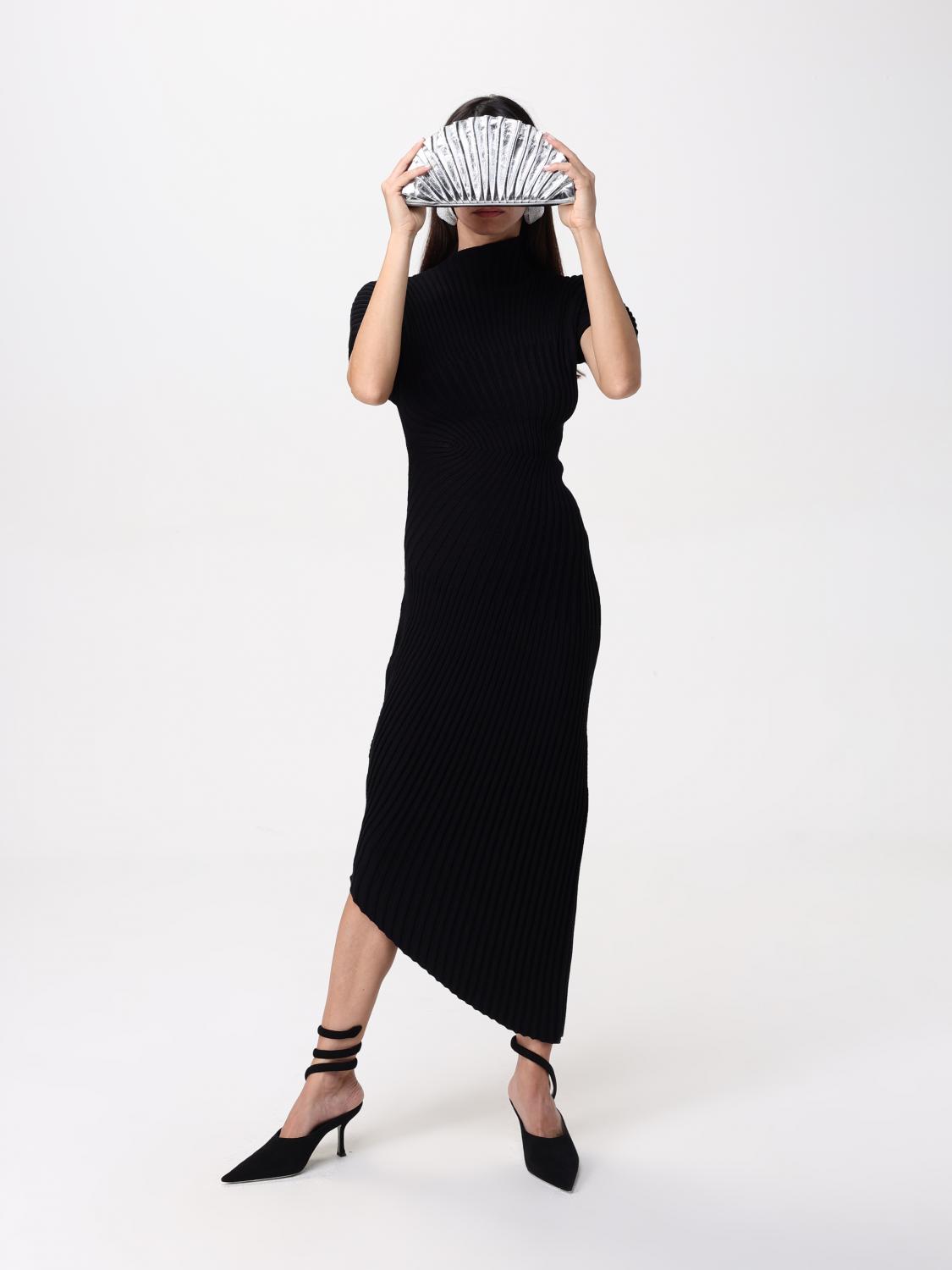 CULT GAIA CLUTCH: Clutch Nala Cult Gaia in pelle laminata plissettata , Argento - Img 2