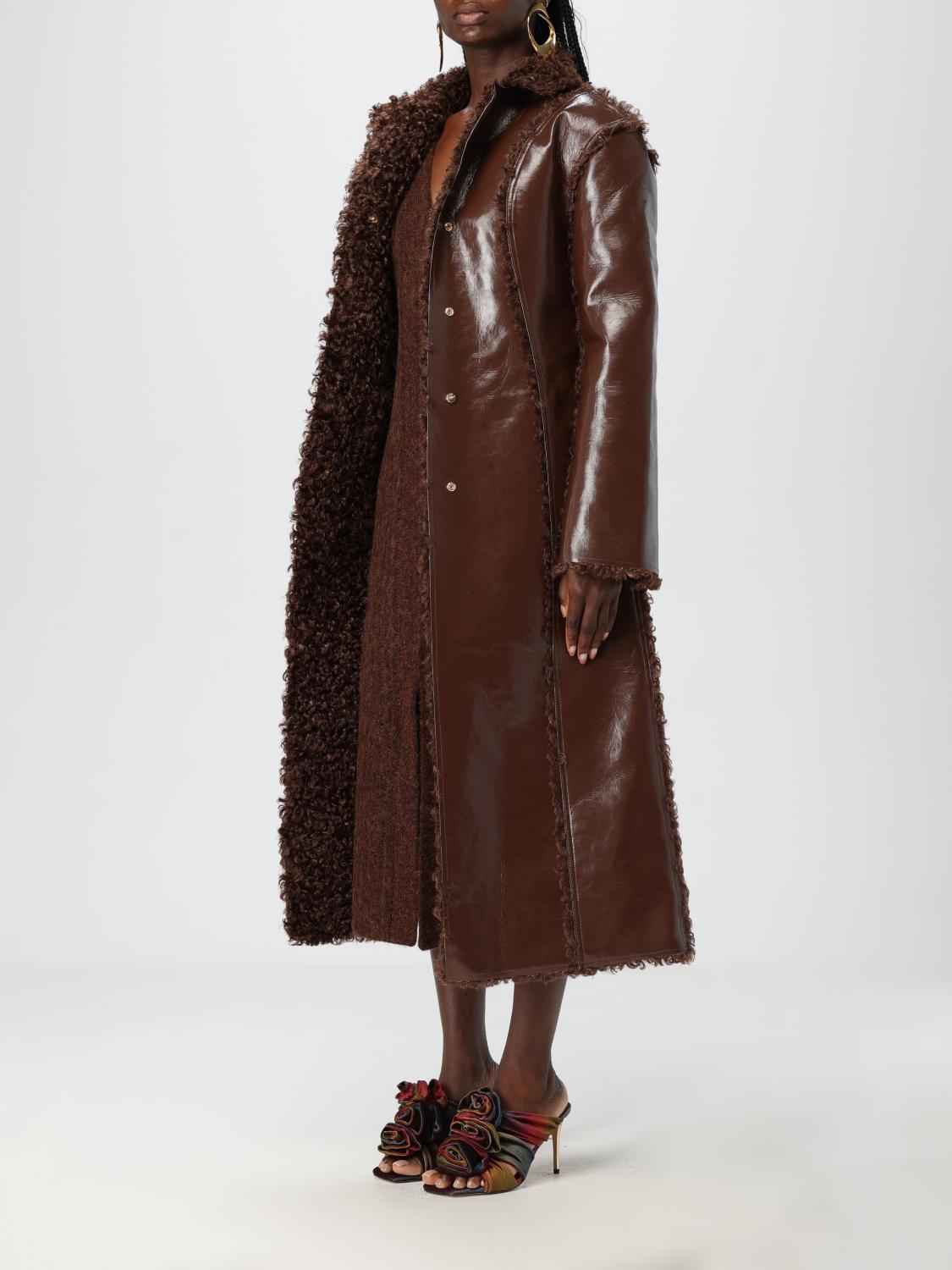 CULT GAIA COAT: Coat woman Cult Gaia, Brown - Img 4