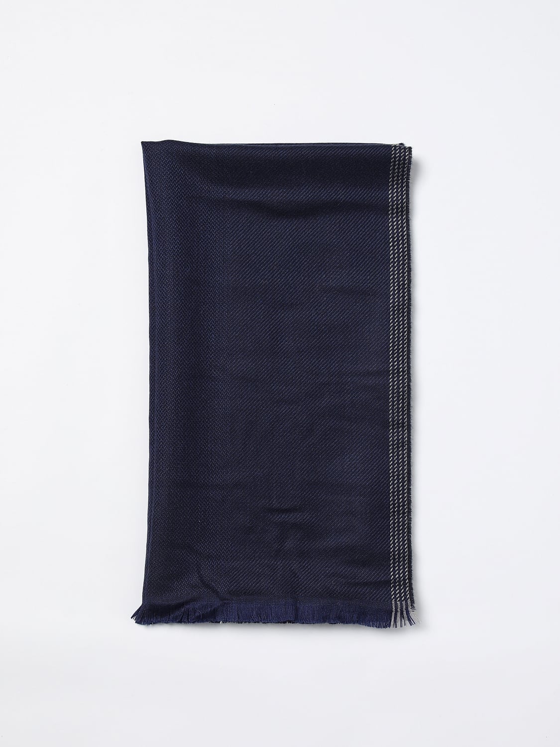 BRUNELLO CUCINELLI SCHAL: Schal herren Brunello Cucinelli, Blau - Img 1