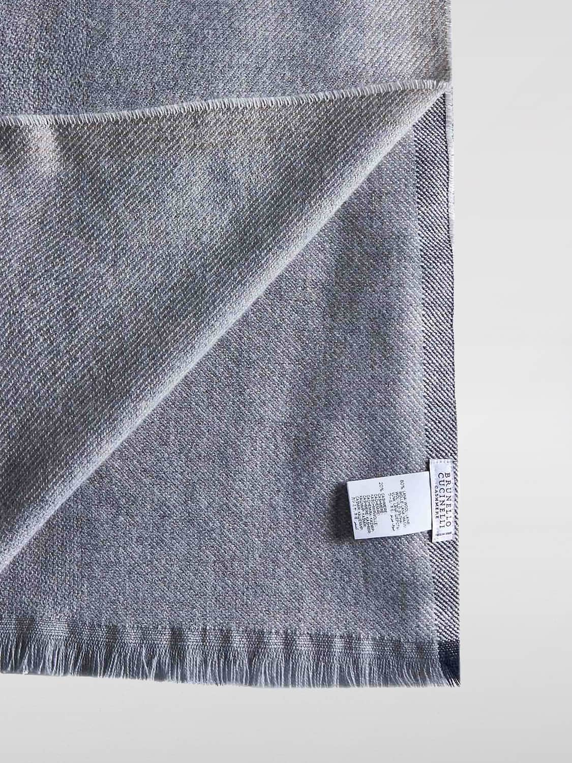 BRUNELLO CUCINELLI SCHAL: Schal herren Brunello Cucinelli, Grau - Img 2