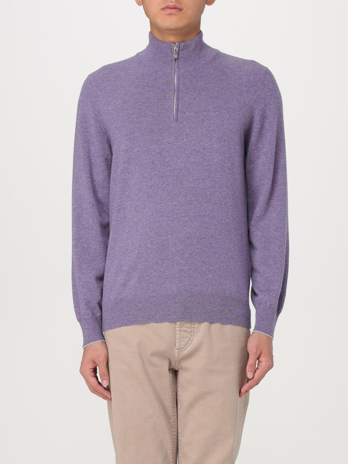 BRUNELLO CUCINELLI PULLOVER: Pullover herren Brunello Cucinelli, Violett - Img 1