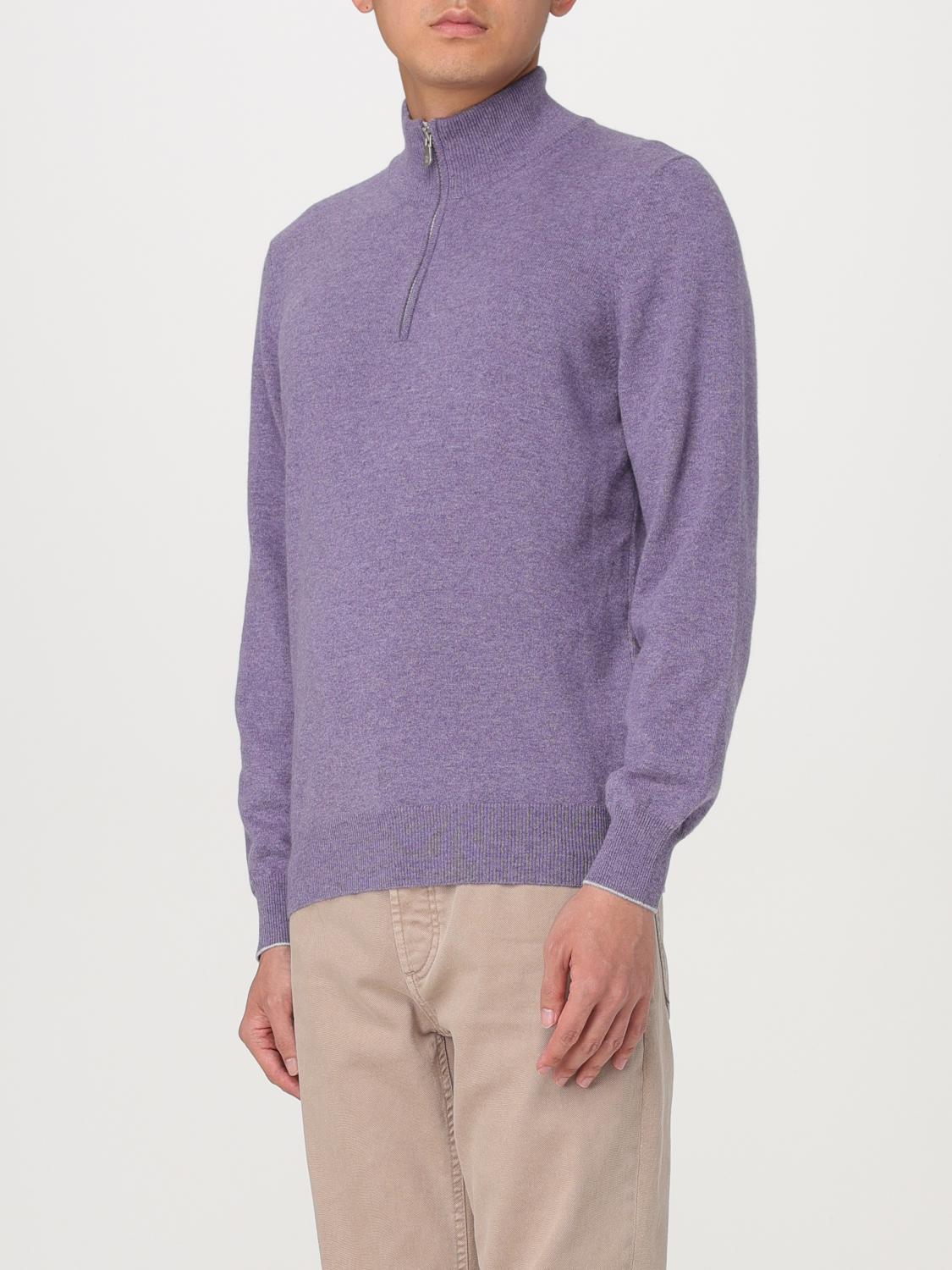 BRUNELLO CUCINELLI PULLOVER: Pullover herren Brunello Cucinelli, Violett - Img 4