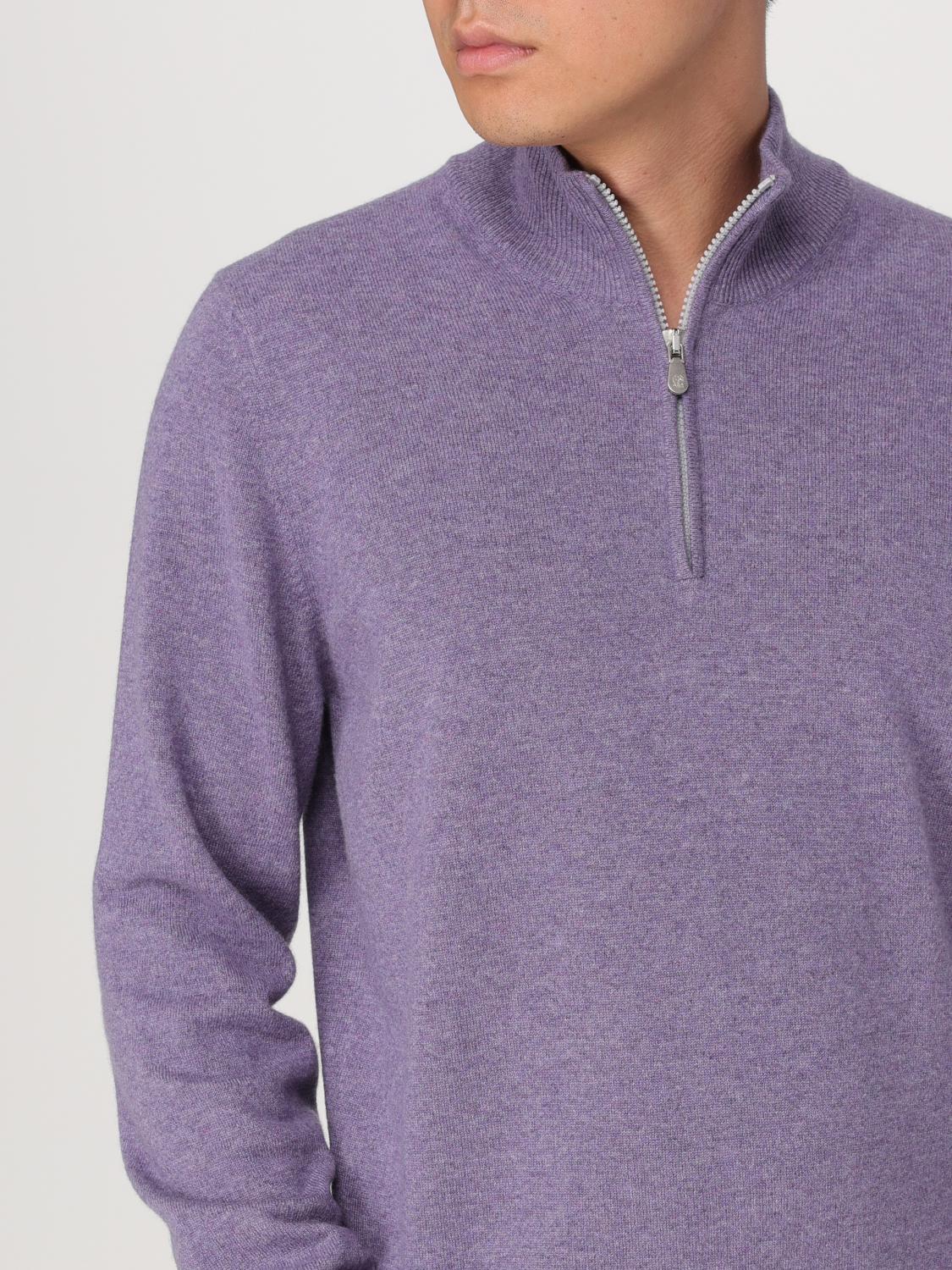BRUNELLO CUCINELLI PULLOVER: Pullover herren Brunello Cucinelli, Violett - Img 5
