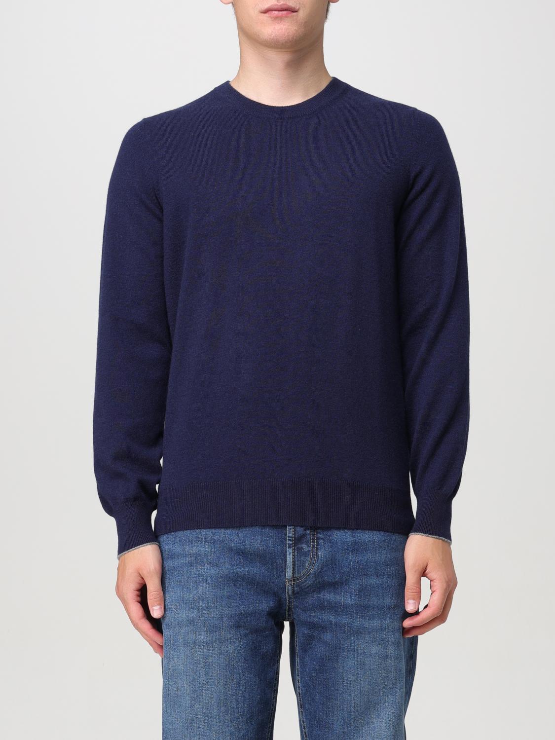BRUNELLO CUCINELLI PULLOVER: Pullover herren Brunello Cucinelli, Blau - Img 1