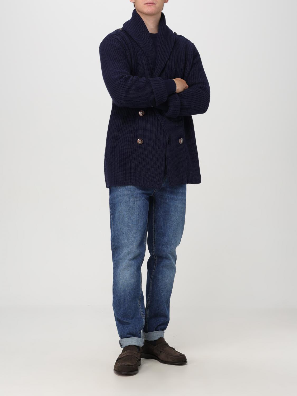 BRUNELLO CUCINELLI PULLOVER: Pullover herren Brunello Cucinelli, Blau - Img 2