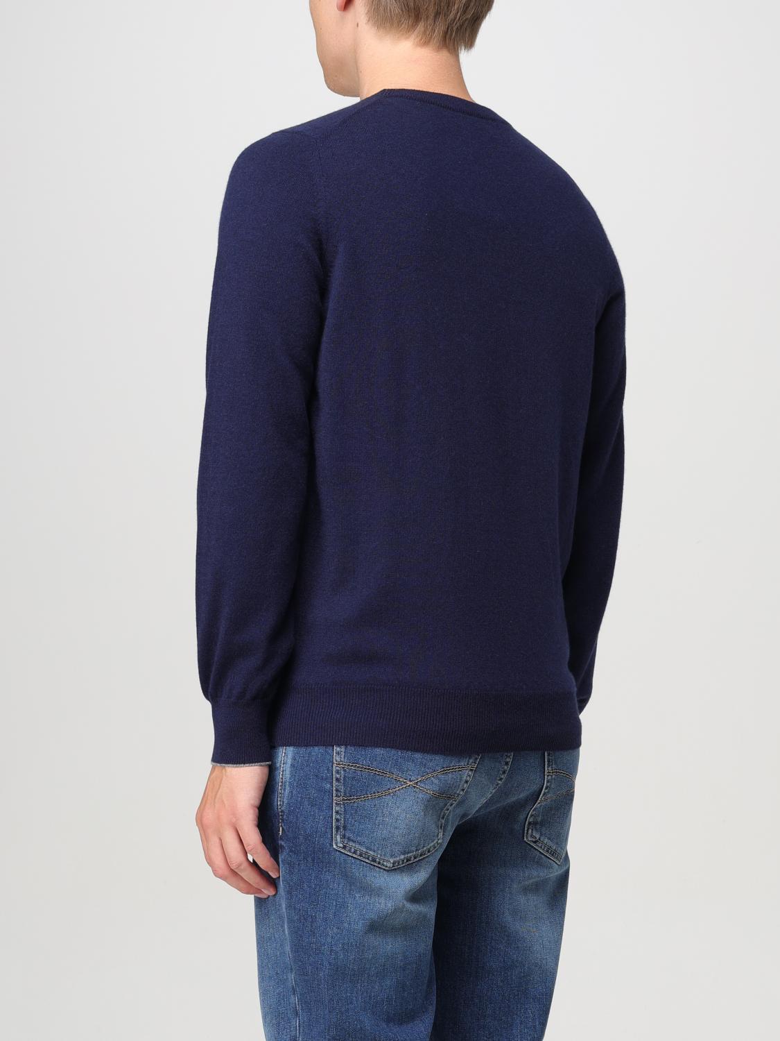 BRUNELLO CUCINELLI PULLOVER: Pullover herren Brunello Cucinelli, Blau - Img 3
