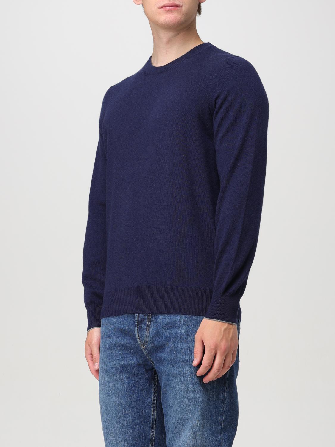 BRUNELLO CUCINELLI PULLOVER: Pullover herren Brunello Cucinelli, Blau - Img 4