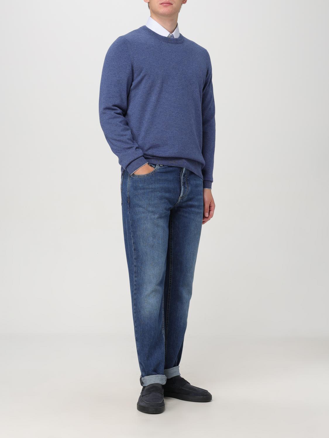 BRUNELLO CUCINELLI PULLOVER: Pullover herren Brunello Cucinelli, Royal Blue - Img 2