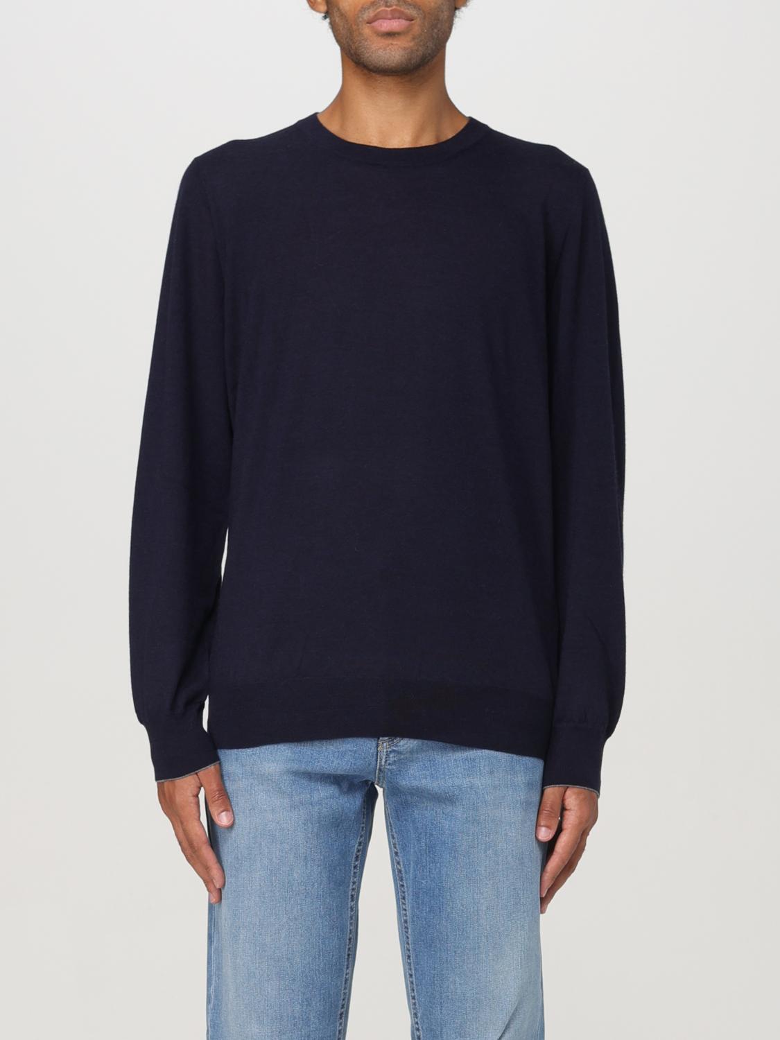 BRUNELLO CUCINELLI PULL: Pull homme Brunello Cucinelli, Bleu Marine - Img 1