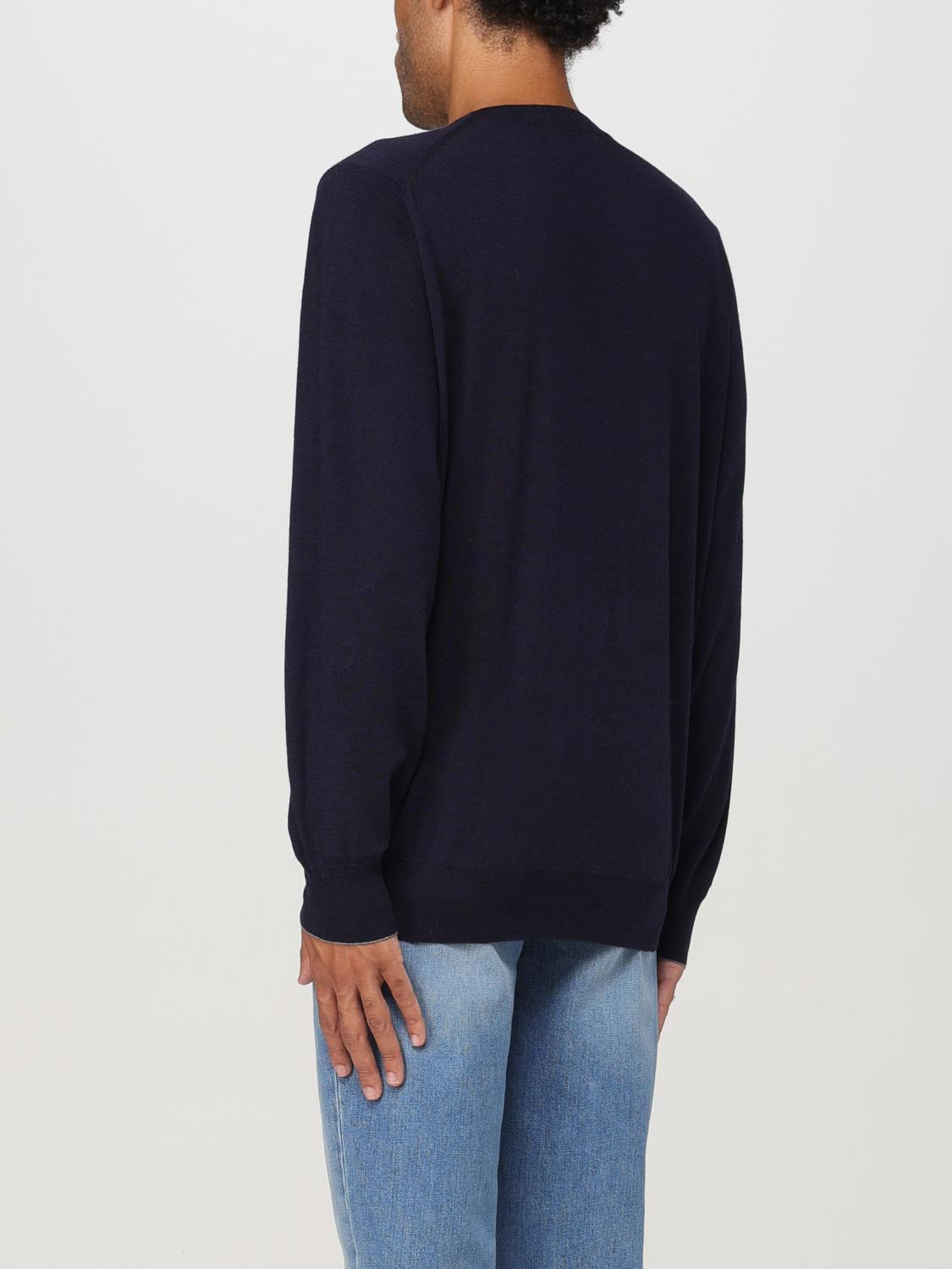 BRUNELLO CUCINELLI PULL: Pull homme Brunello Cucinelli, Bleu Marine - Img 3