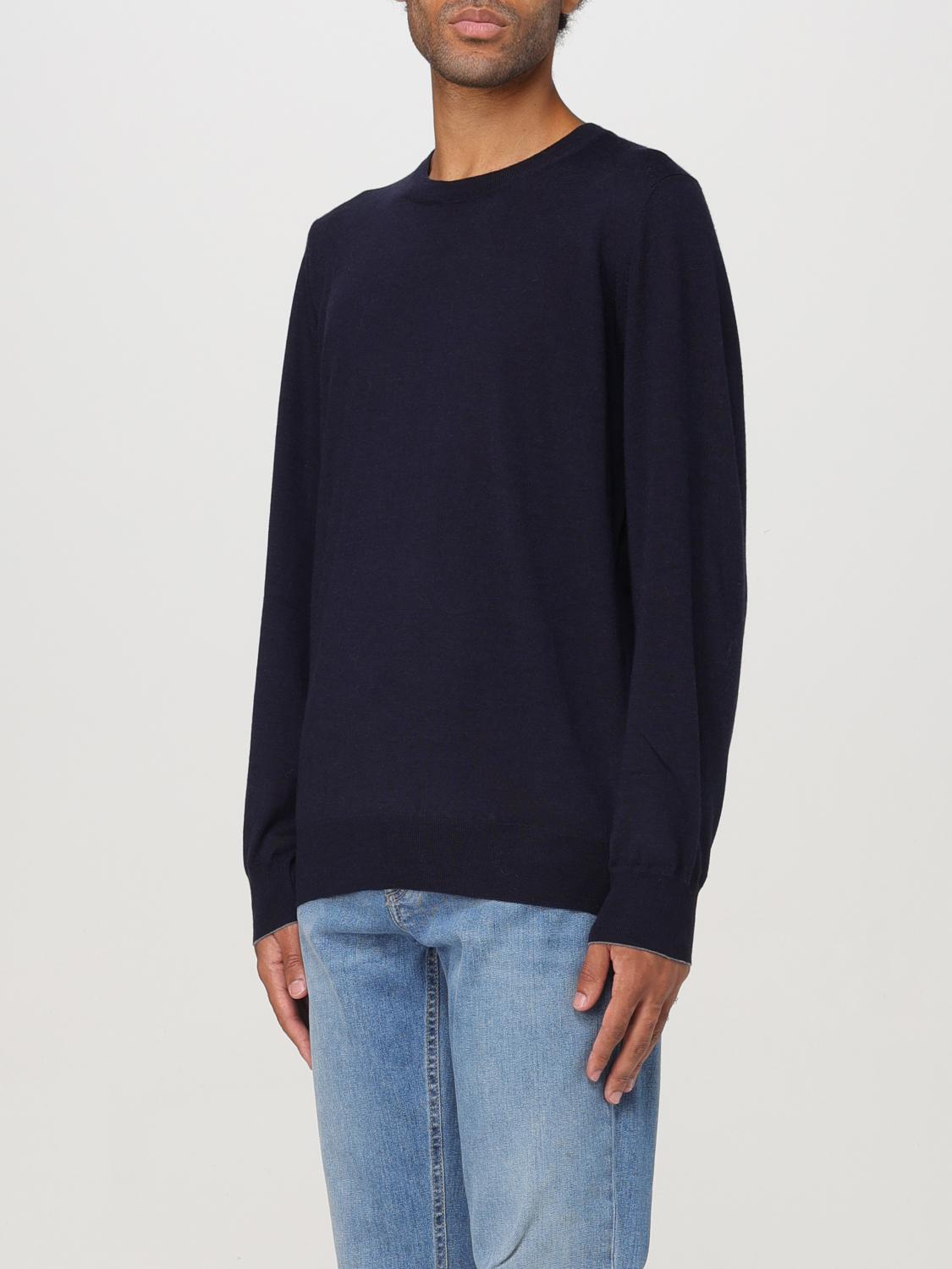 BRUNELLO CUCINELLI PULL: Pull homme Brunello Cucinelli, Bleu Marine - Img 4