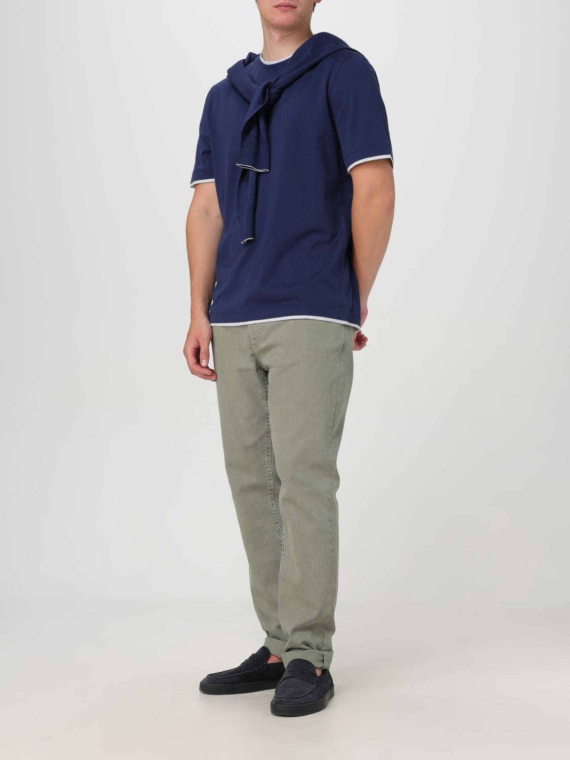 BRUNELLO CUCINELLI PULLOVER: Pullover herren Brunello Cucinelli, Blau 1 - Img 2